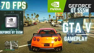 GTA V Gameplay on a Twelve Years Old GPU (Geforce GT 555m) Core i7 - 8GB RAM.