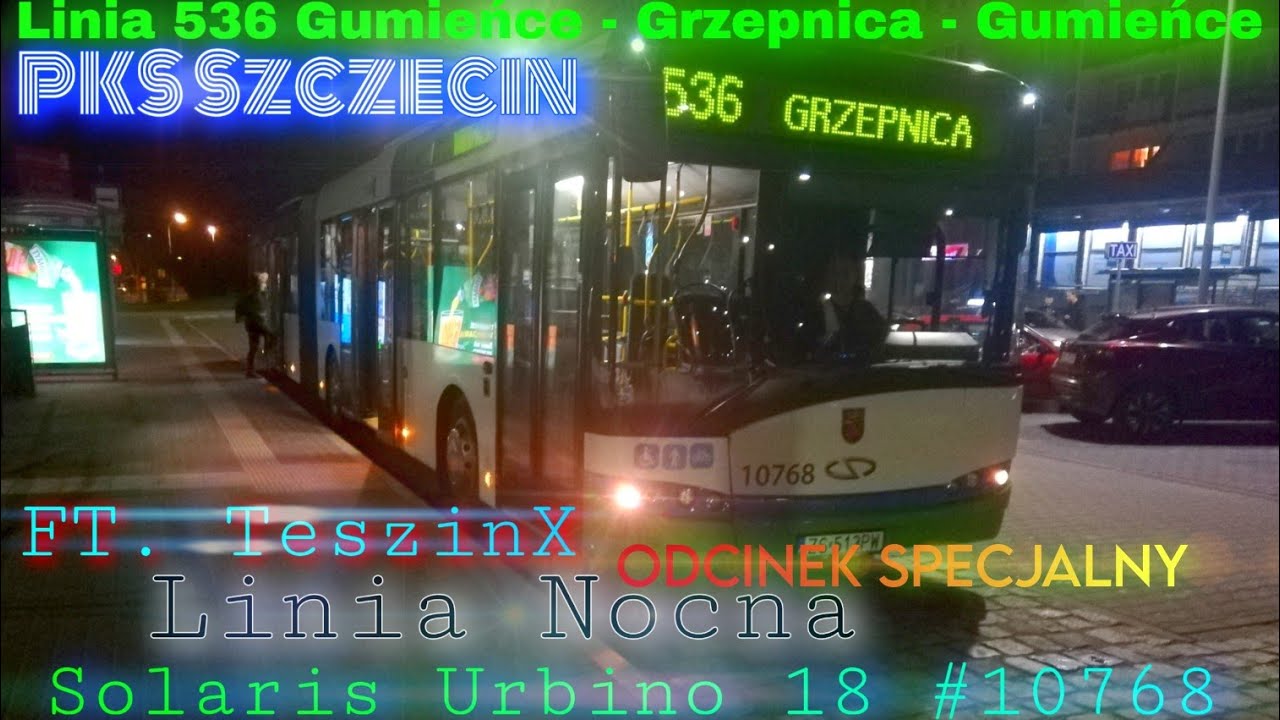 Szczecin linia 536 Gumieńce - Grzepnica - Gumieńce (SU 18 #10768) ft. @TeszinX