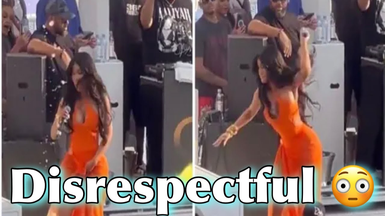 Cardi b throws mic at fan who threw drink💦 at her🫢‼️