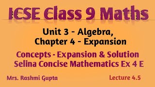 Selina Concise Mathematics Solution for ICSE Class 9 Maths Unit 3 Algebra Chapter 4 Ex 4 E