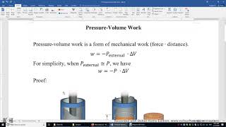 Thermo 7  Pressure Volume Work