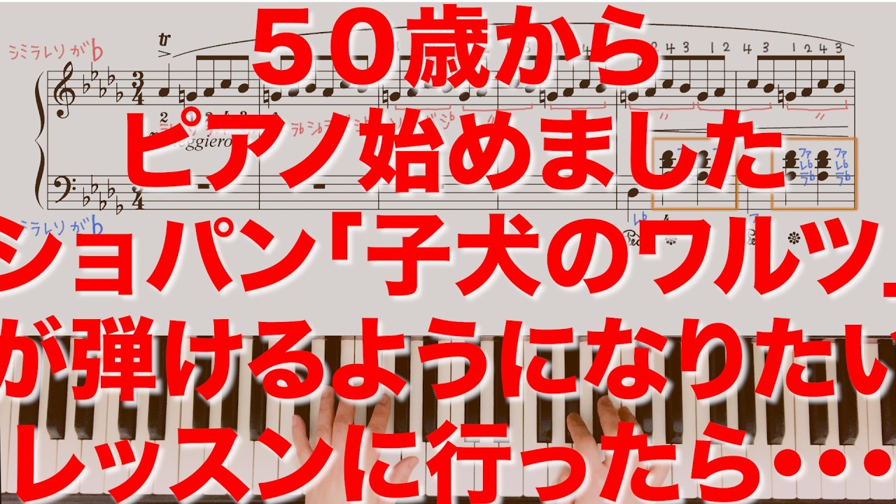 ショパン「子犬のワルツ」が弾けるようになりたい５３歳主婦　レッスンに行ってきました。