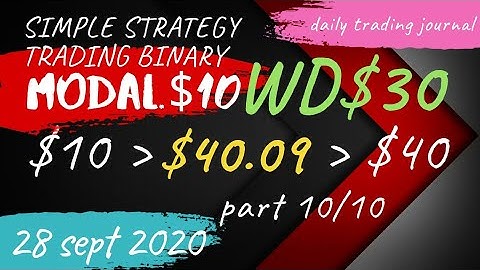 Modal $10 Trading Binary Simple Strategy ($40.09 p.10/10)binary deriv profit konsisten free bot 2809