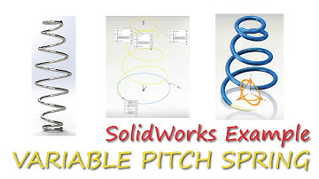 Conical SPRING in SolidWorks using VARIABLE PITCH in 4 Minutes!