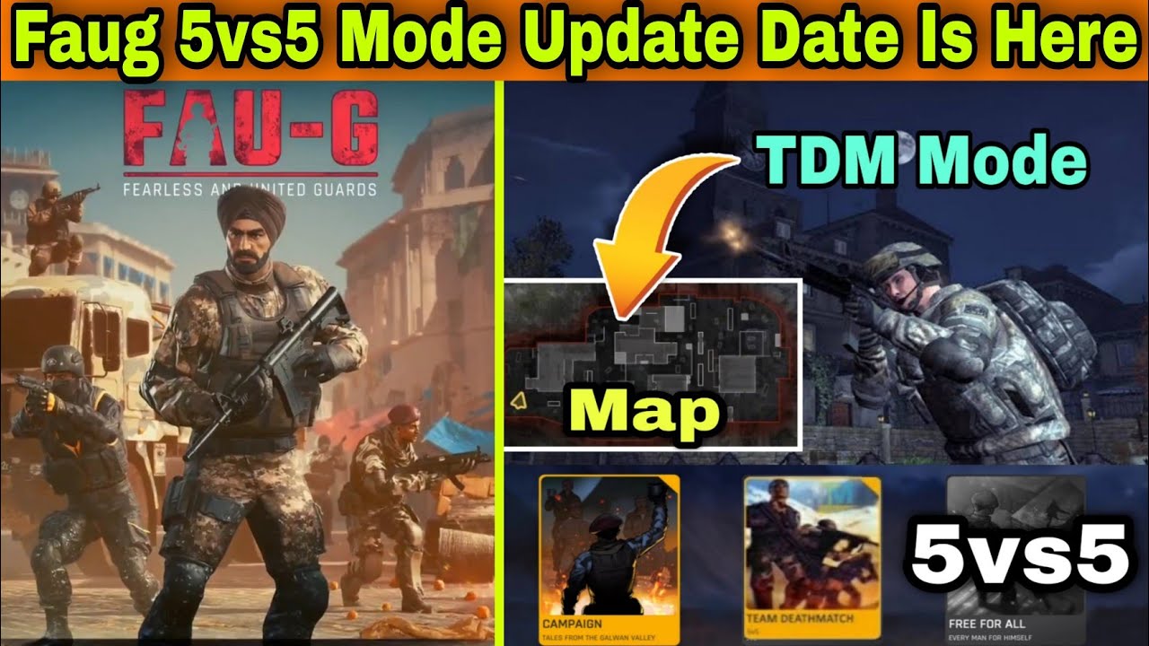 Faug Game 5vs5 Mode Update Release Date | Faug Game Update | Faug 