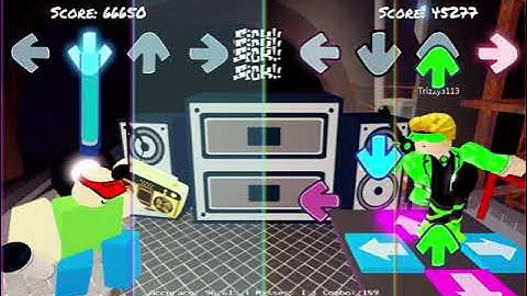 1v1ing random people in FNF (Roblox)