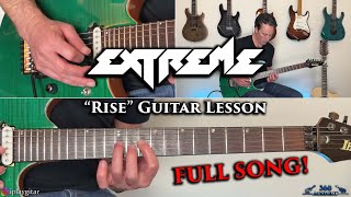 Extreme - Rise Guitar Lesson FULL SONG