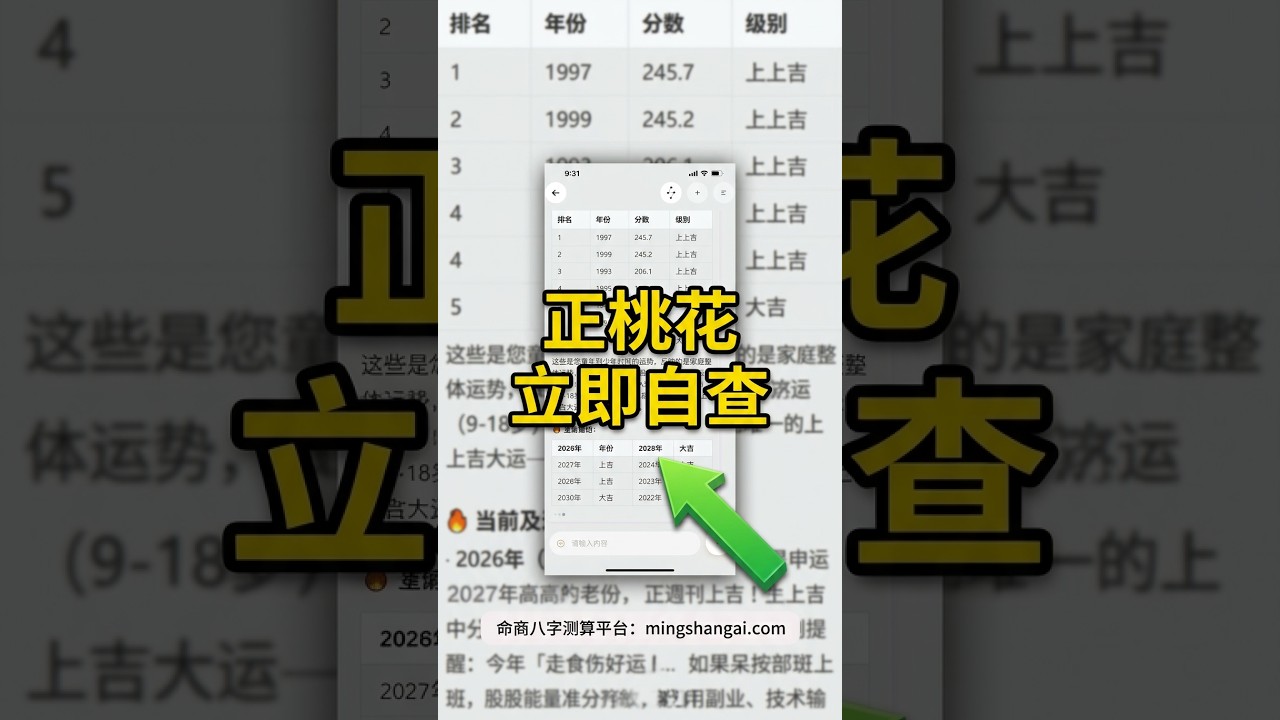 正桃花可以自查了! #八字 #八字命理 #八字案例 縮圖