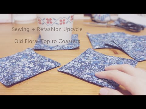 Refashion Upcycle Diy Coasters 簡単 古着リメイク コースターの作り方ㅣmadebyaya Youtube