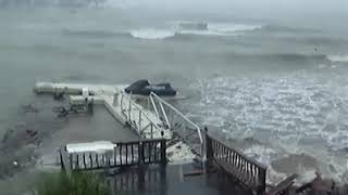 Floating Dock in Storm