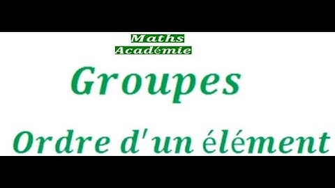 Groupe Ordre d