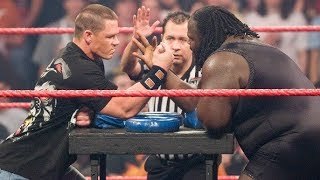 John Cena vs  Mark Henry   Arm Wrestling Contest  Raw  Feb  4  2008