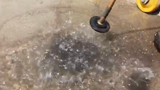 whirlpool after unclogging Outside drain with bamboo plunger