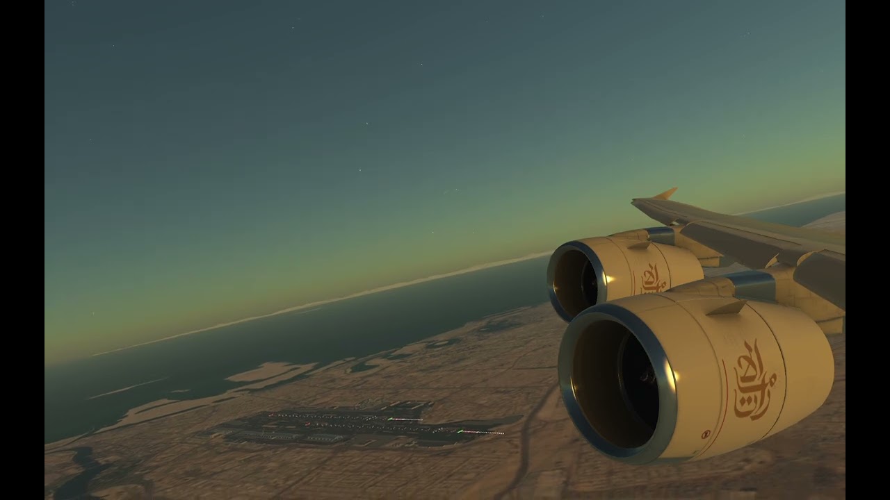 Takeoff from Dubai on Google Earth. Infinite Flight.