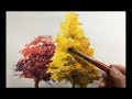 [ Eng sub ]  Watercolor Tree Painting easy tutorial #2 Autumn trees  水彩画の基本〜紅葉の樹木を描くコツ