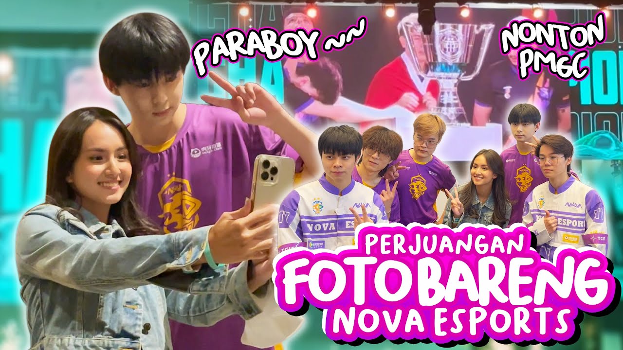 PERJUANGAN FOTO BARENG FULL TEAM NOVA ESPORTS !! SETELAH 4 KALI PERCOBAAN BARU BISA FOTO !! #pmgc