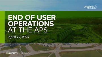 Advanced Photon Source ends user operations to begin Upgrade installation
