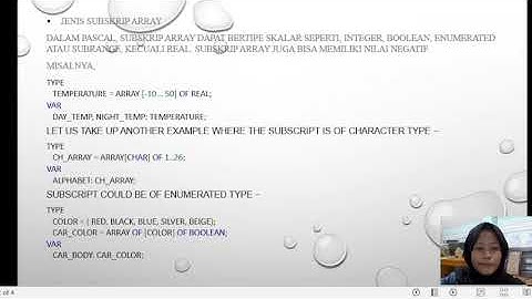 Pascal tipe data Array