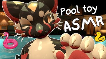 [Furry ASMR] Silly Pool toy relaxes you until you sleep :3 [Sleep-aid] [Soft-spoken] [Whispering]