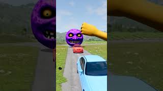 Big & Small Cars vs Giant Hand Punch - BeamNG.drive