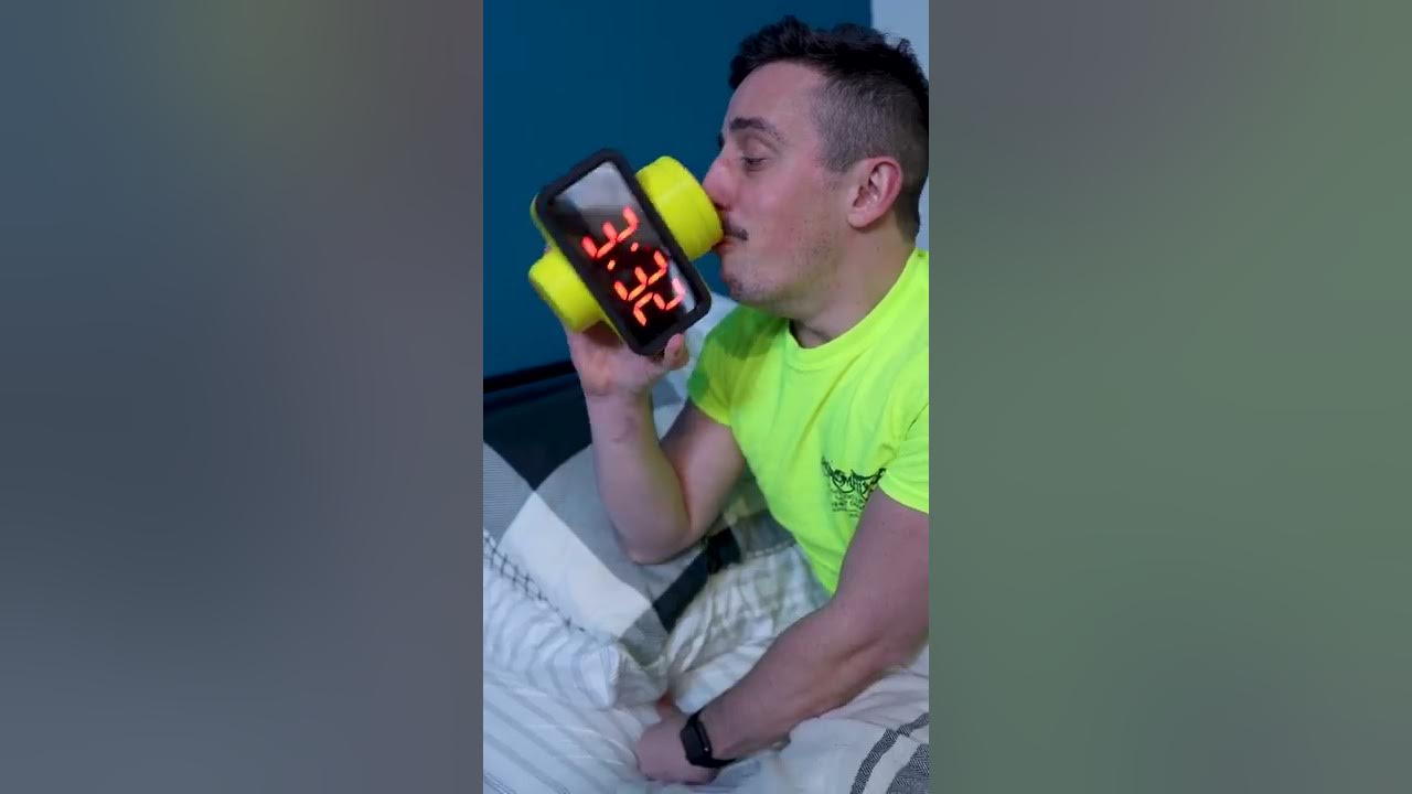 I made an alarm clock that's also a drinking glass | #shorts