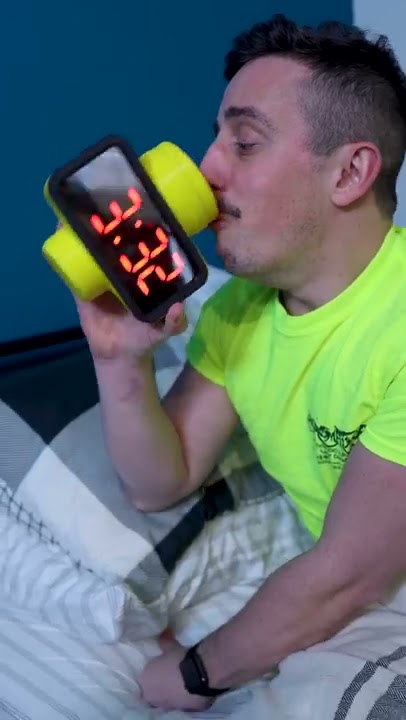 I made an alarm clock that's also a drinking glass | #shorts