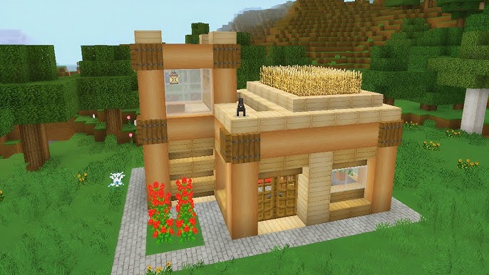 Minecraft Tutorial  Casa de Madeira Simples (Cabana para Survival) ✓ 