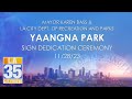 Yaangna park sign dedication ceremony 112823