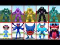 NEW SIZE COMPARISON ALL MECHATITAN FAMILY VS ALL HUGGY WOGGY PHASE 1-10 in Garry's Mod!