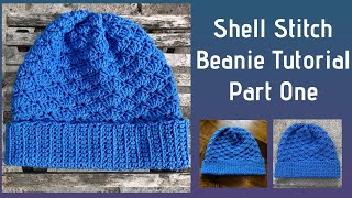 How To Crochet A Shell Stitch Beanie - Hat Tutorial Part One - Slow & Easy Crochet