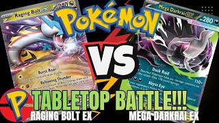Mega Darkrai ex vs Raging Bolt ex: PokemonTCG Tabletop Battle