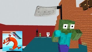 Monster School: Run Sausage Run Challenge - Minecraft Animation screenshot 3