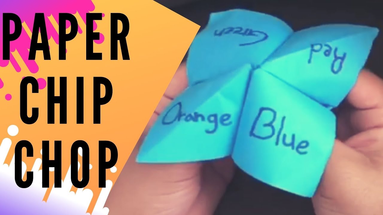 How To Make A Paper Fortune ( Chip Chop ) Teller Easy Origami - YouTube