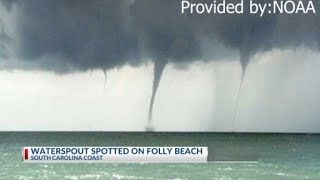 Three waterspouts spotted along Folly Beach coast