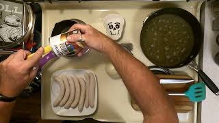 Chili dogs cooked in beer