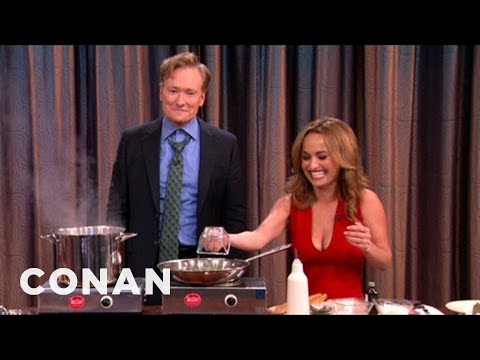 Giada De Laurentiis & Conan Make Chocolate Linguini