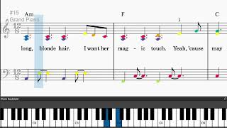 Girl Crush by Little Big Town - Easy piano tutorials with sheetmusic