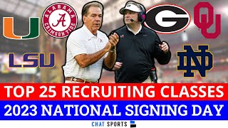 College Football Recruiting: Top 25 Class Rankings Ahead Of 2023 National Signing Day