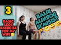 Basic legs exercise together with my wife balik alindog si misis100bodyweights