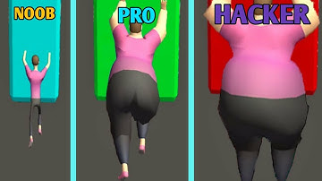 NOOB vs PRO vs HACKER in Fat Pusher