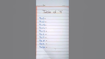 Table of 9 #shorts #maths #tricks #trending #youtubeshorts #youtube #table #nine