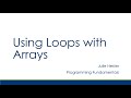 Arrays with Loops in C++ Tutorial: Initialize, display, and copy elements; Find the highest value