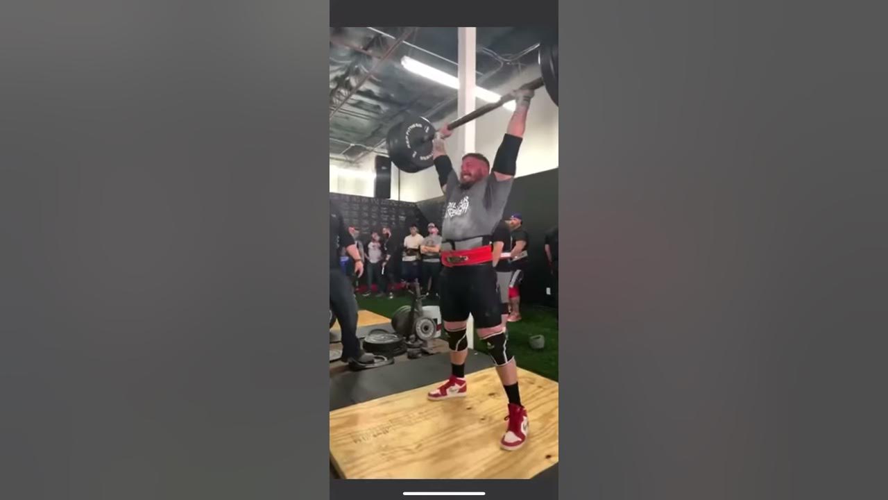 Axle bar clean and press 315 lb Mike Regier YouTube