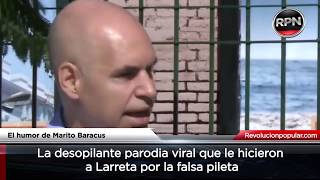 Marito Baracus se ríe de la falsa pileta que inauguró Larreta