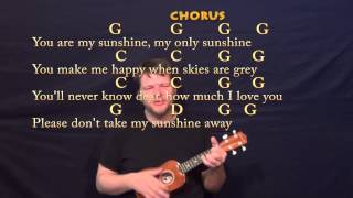 Video thumbnail of "You Are My Sunshine - Ukulele Cover Lesson in G with Chords/Lyrics"