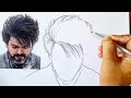 Leo vijay thalapathy drawing  easy drawing