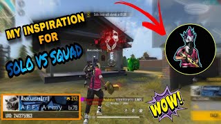 ANKUSH FREEFIRE OP SOLO VS SQUAD GAMEPLAY || IN MY MATCH || AFF🔥!!!