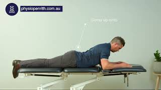 Best Exercise For Low Back pain - Prone Lateral Shift Right Holds On Elbows - #Physio Penrith