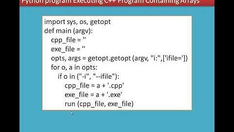 09/11 Chapter 14 Importing C++ programs in Python