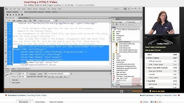 "Inserting a HTML5 Video" | Adobe Dreamweaver CC with Educator.com